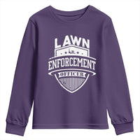 Funny The Lawn Enforcement Officer Youth Sweatshirt Gardening Lawn Mower Father's Day - Wonder Print Shop