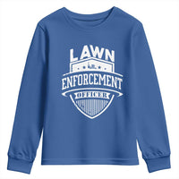 Funny The Lawn Enforcement Officer Youth Sweatshirt Gardening Lawn Mower Father's Day - Wonder Print Shop