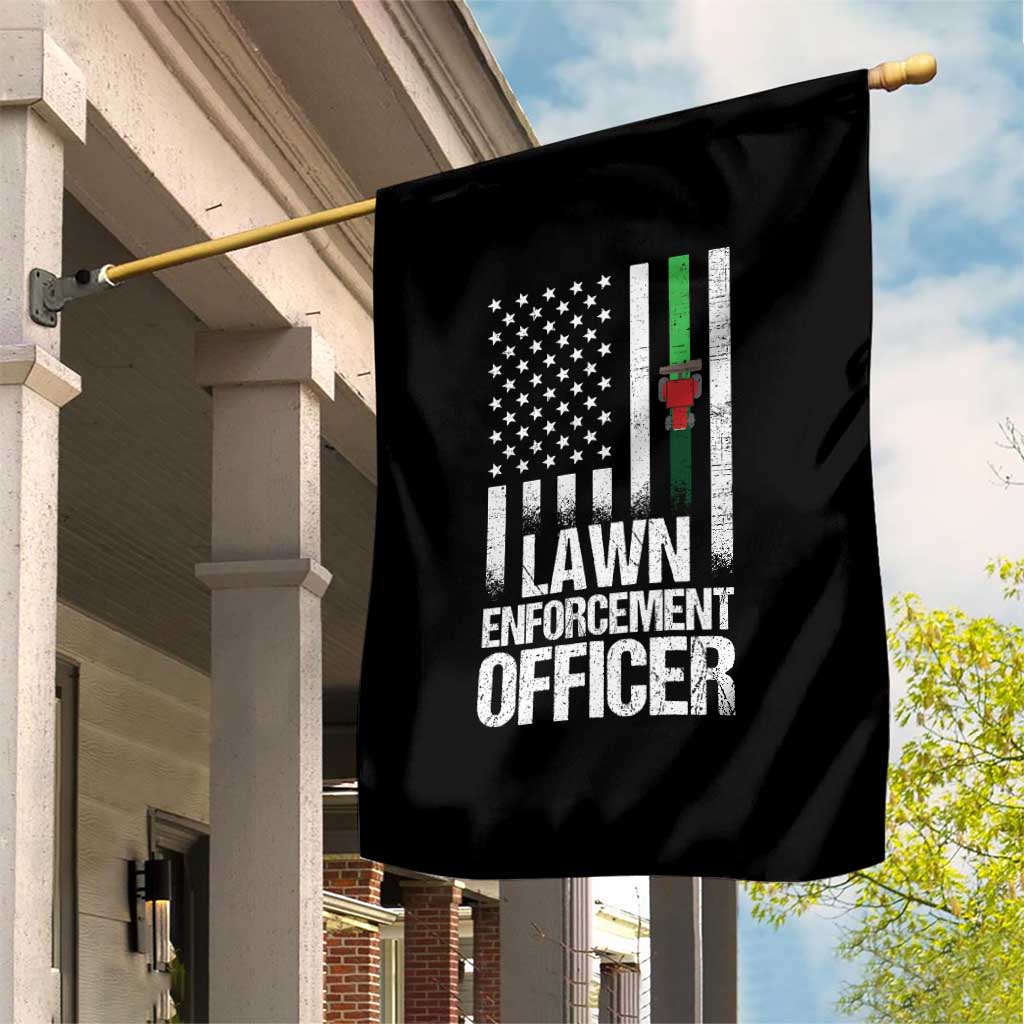 Funny Lawn Enforcement Officer Garden Flag Gardening Lawn Mower American Flag - Wonder Print Shop