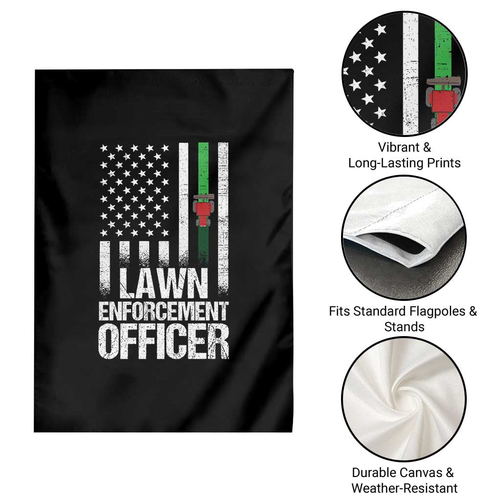 Funny Lawn Enforcement Officer Garden Flag Gardening Lawn Mower American Flag - Wonder Print Shop