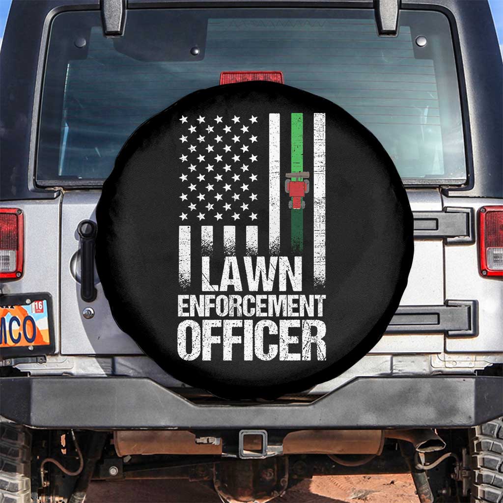Funny Lawn Enforcement Officer Spare Tire Cover Gardening Lawn Mower American Flag - Wonder Print Shop