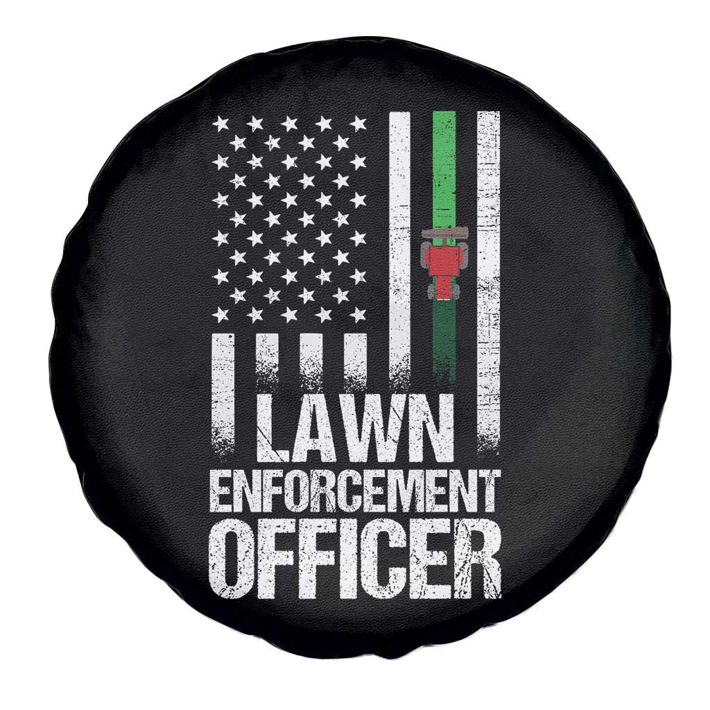 Funny Lawn Enforcement Officer Spare Tire Cover Gardening Lawn Mower American Flag - Wonder Print Shop