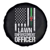 Funny Lawn Enforcement Officer Spare Tire Cover Gardening Lawn Mower American Flag - Wonder Print Shop