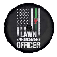 Funny Lawn Enforcement Officer Spare Tire Cover Gardening Lawn Mower American Flag - Wonder Print Shop