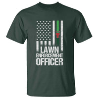 Funny Lawn Enforcement Officer T Shirt Gardening Lawn Mower American Flag - Wonder Print Shop
