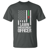 Funny Lawn Enforcement Officer T Shirt Gardening Lawn Mower American Flag - Wonder Print Shop