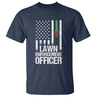 Funny Lawn Enforcement Officer T Shirt Gardening Lawn Mower American Flag - Wonder Print Shop