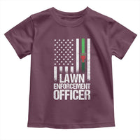 Funny Lawn Enforcement Officer Toddler T Shirt Gardening Lawn Mower American Flag - Wonder Print Shop