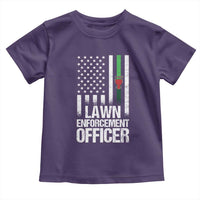 Funny Lawn Enforcement Officer Toddler T Shirt Gardening Lawn Mower American Flag - Wonder Print Shop