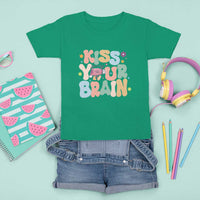 Funny Special Education Teacher T Shirt For Kid Kiss Your Brain Retro Groove Flower Star - Wonder Print Shop