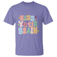 Funny Special Education Teacher T Shirt Kiss Your Brain Retro Groove Flower Star - Wonder Print Shop