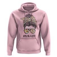 Paraprofessional Teacher Hoodie Para Life Messy Bun Sunglasses School Supplies - Wonder Print Shop
