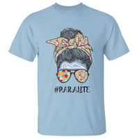 Paraprofessional Teacher T Shirt Para Life Messy Bun Sunglasses School Supplies - Wonder Print Shop