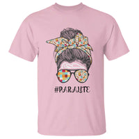Paraprofessional Teacher T Shirt Para Life Messy Bun Sunglasses School Supplies - Wonder Print Shop