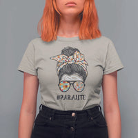 Paraprofessional Teacher T Shirt For Women Para Life Messy Bun Sunglasses School Supplies - Wonder Print Shop