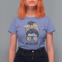 Paraprofessional Teacher T Shirt For Women Para Life Messy Bun Sunglasses School Supplies - Wonder Print Shop