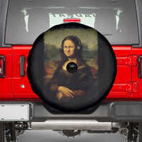 Funny Mona Lisa Bass Face Music Lovers DJs Spare Tire Cover
