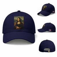 Funny Mona Lisa Bass Face Music Lovers DJs Baseball Cap