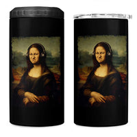 Funny Mona Lisa Bass Face Music Lovers DJs 4 in 1 Can Cooler Tumbler