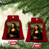 Funny Mona Lisa Bass Face Music Lovers DJs Ceramic Ornament