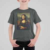 Funny Mona Lisa Bass Face Music Lovers DJs T Shirt For Kid