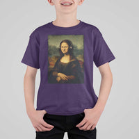 Funny Mona Lisa Bass Face Music Lovers DJs T Shirt For Kid