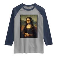 Funny Mona Lisa Bass Face Music Lovers DJs Raglan Shirt