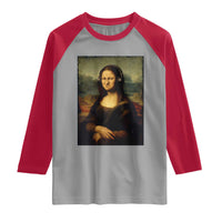 Funny Mona Lisa Bass Face Music Lovers DJs Raglan Shirt