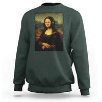 Funny Mona Lisa Bass Face Music Lovers DJs Sweatshirt