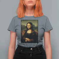 Funny Mona Lisa Bass Face Music Lovers DJs T Shirt For Women