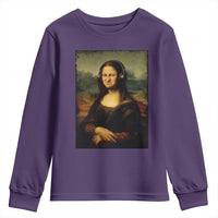Funny Mona Lisa Bass Face Music Lovers DJs Youth Sweatshirt