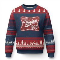 50th Birthday Beer Lover Vintage 1976 Limited Edition Ugly Christmas Sweater Red Metal Beer Soft Sign Graphic