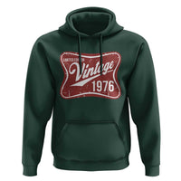 50th Birthday Beer Lover Vintage 1976 Limited Edition Hoodie Red Metal Beer Soft Sign Graphic