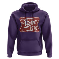 50th Birthday Beer Lover Vintage 1976 Limited Edition Hoodie Red Metal Beer Soft Sign Graphic