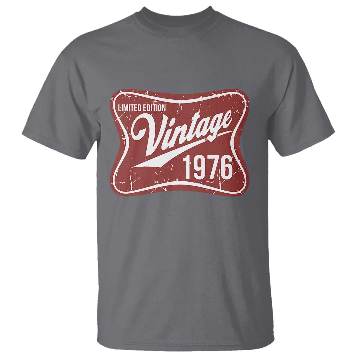 50th Birthday Beer Lover Vintage 1976 Limited Edition T Shirt Red Metal Beer Soft Sign Graphic