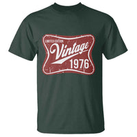 50th Birthday Beer Lover Vintage 1976 Limited Edition T Shirt Red Metal Beer Soft Sign Graphic