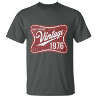 50th Birthday Beer Lover Vintage 1976 Limited Edition T Shirt Red Metal Beer Soft Sign Graphic