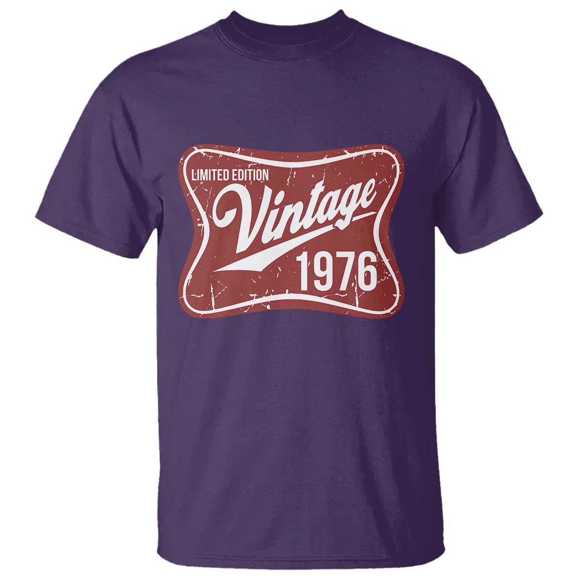 50th Birthday Beer Lover Vintage 1976 Limited Edition T Shirt Red Metal Beer Soft Sign Graphic