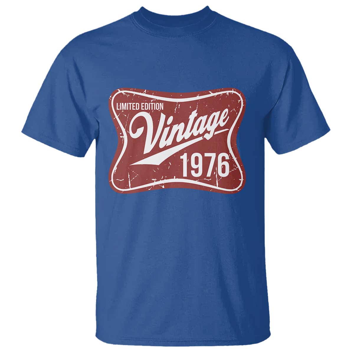 50th Birthday Beer Lover Vintage 1976 Limited Edition T Shirt Red Metal Beer Soft Sign Graphic