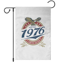 50th Birthday Beer Lover Vintage 1976 Limited Edition Garden Flag Bald Eagle