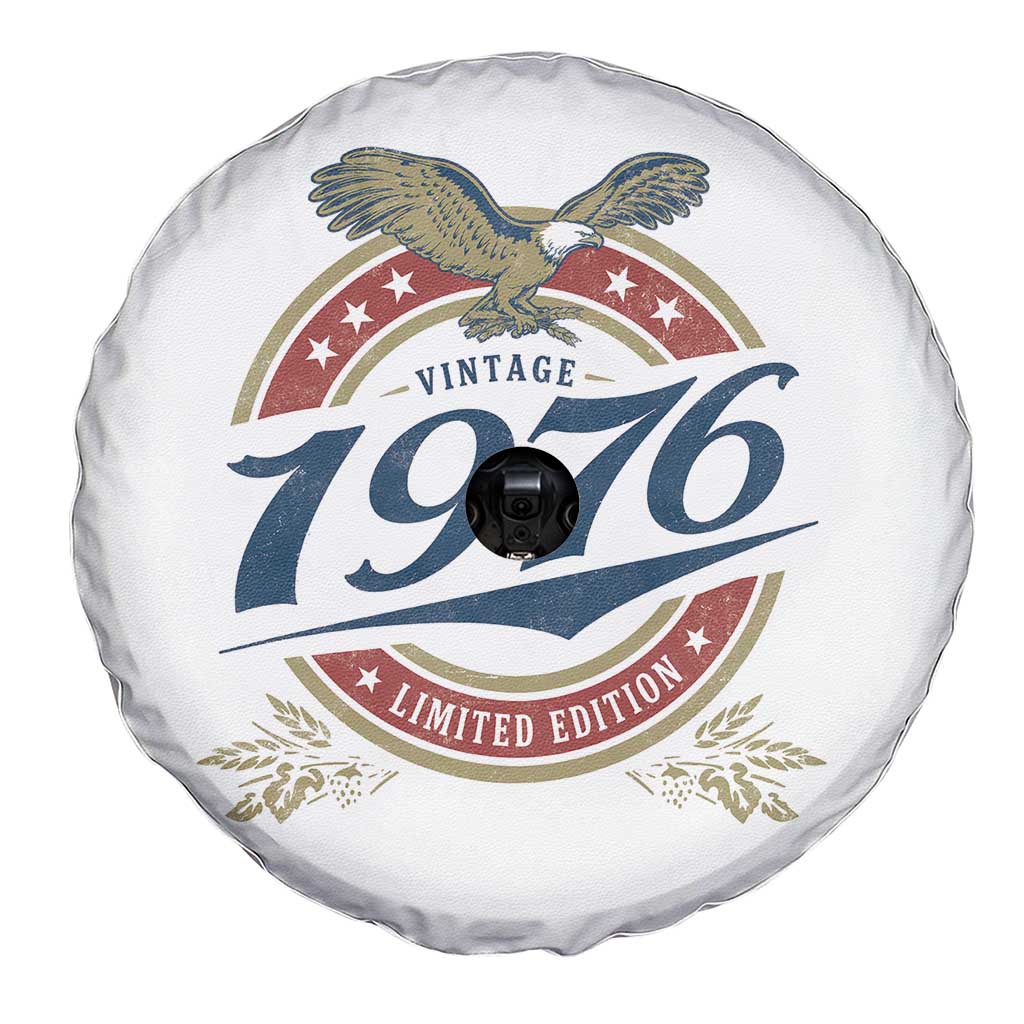 50th Birthday Beer Lover Vintage 1976 Limited Edition Spare Tire Cover Bald Eagle