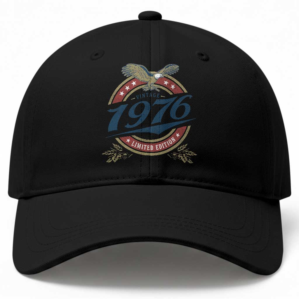 50th Birthday Beer Lover Vintage 1976 Limited Edition Baseball Cap Bald Eagle