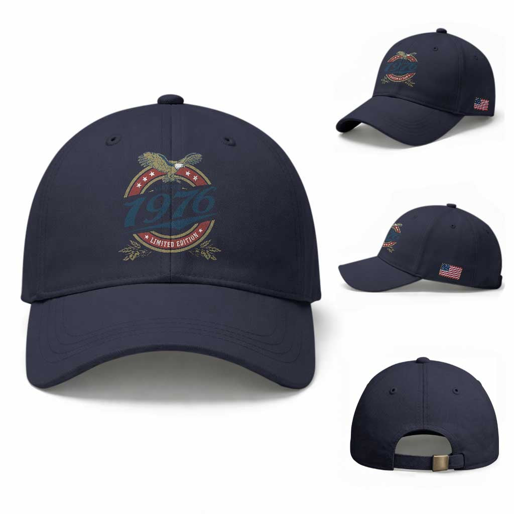 50th Birthday Beer Lover Vintage 1976 Limited Edition Baseball Cap Bald Eagle