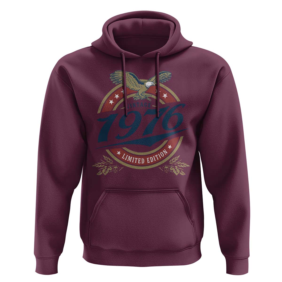 50th Birthday Beer Lover Vintage 1976 Limited Edition Hoodie Bald Eagle