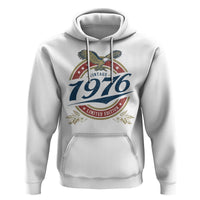 50th Birthday Beer Lover Vintage 1976 Limited Edition Hoodie Bald Eagle