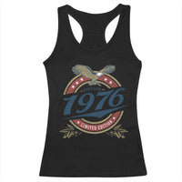 50th Birthday Beer Lover Vintage 1976 Limited Edition Racerback Tank Top Bald Eagle