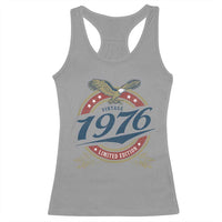50th Birthday Beer Lover Vintage 1976 Limited Edition Racerback Tank Top Bald Eagle