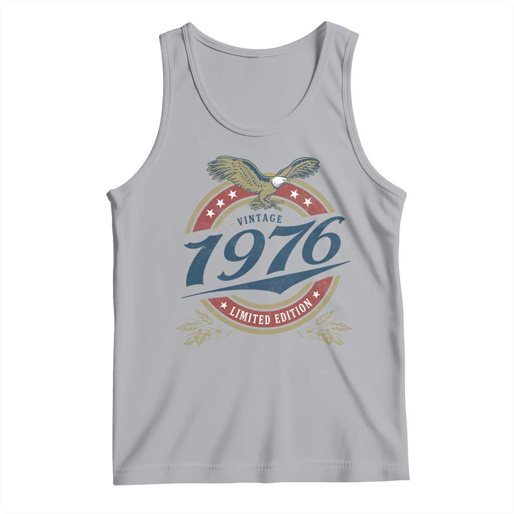 50th Birthday Beer Lover Vintage 1976 Limited Edition Tank Top Bald Eagle