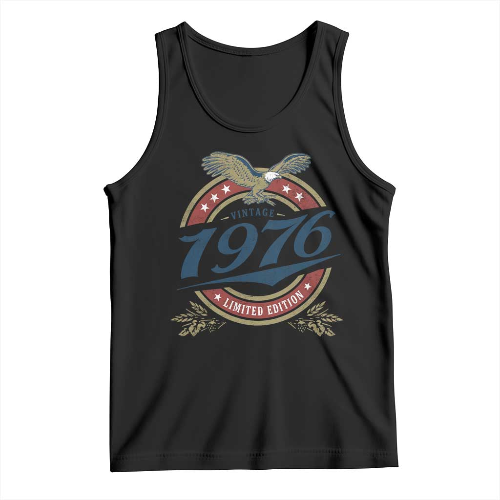 50th Birthday Beer Lover Vintage 1976 Limited Edition Tank Top Bald Eagle