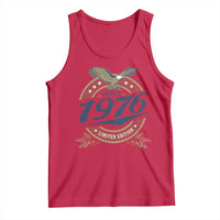 50th Birthday Beer Lover Vintage 1976 Limited Edition Tank Top Bald Eagle